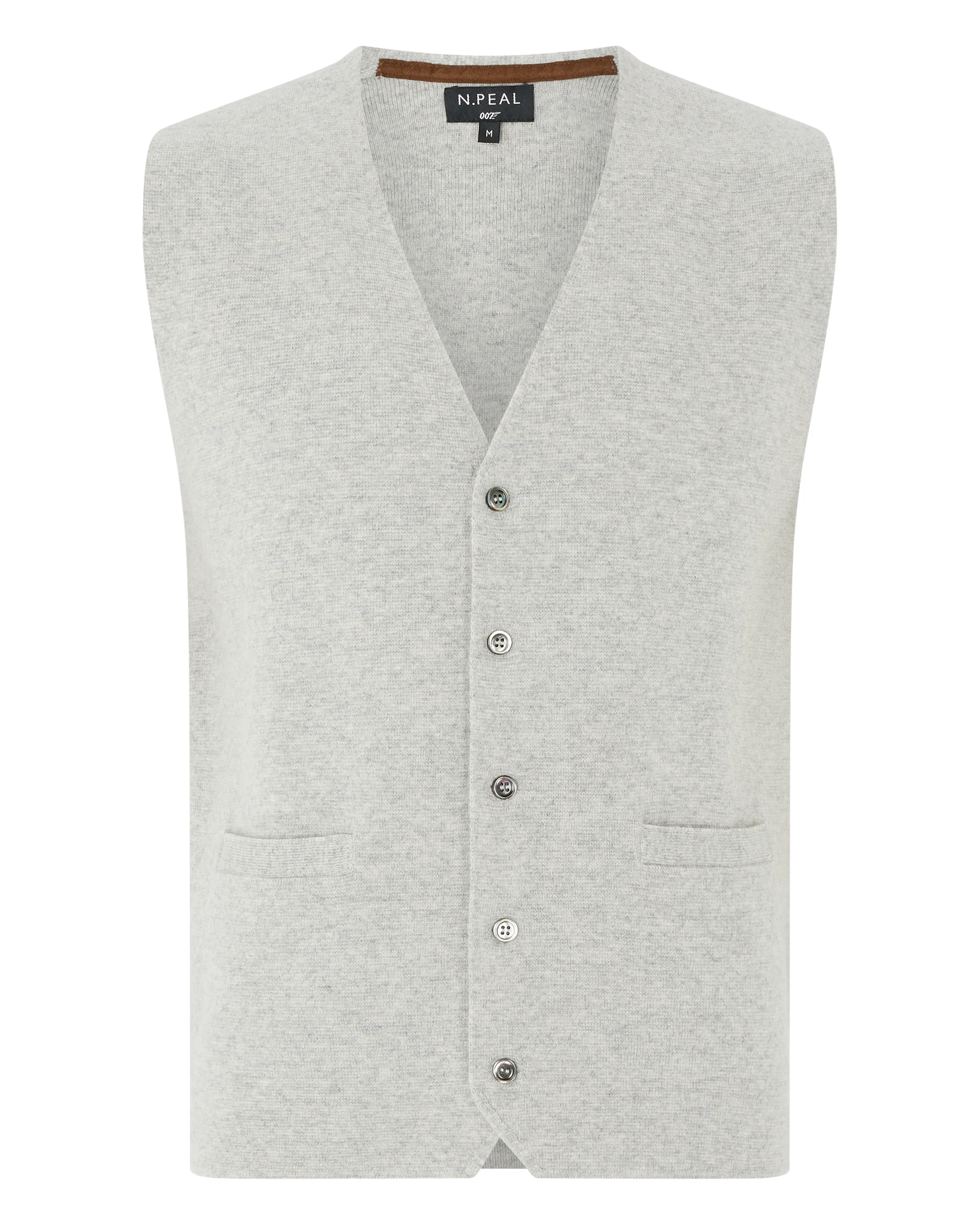 007 Milano Knitted Cashmere Waistcoat Fumo Grey - Image 2