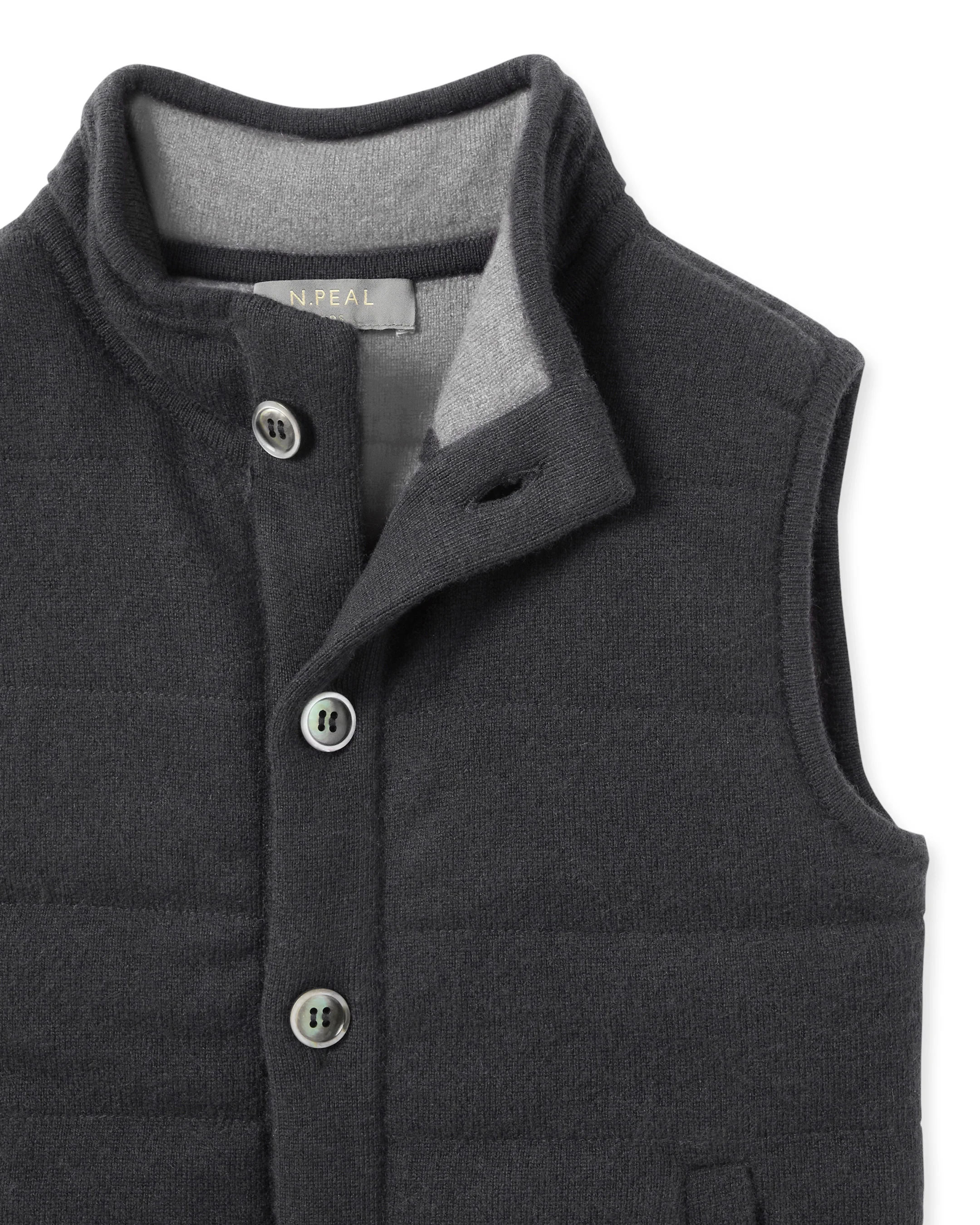 Boys Mall Cashmere Gilet Dark Charcoal Grey - Image 3