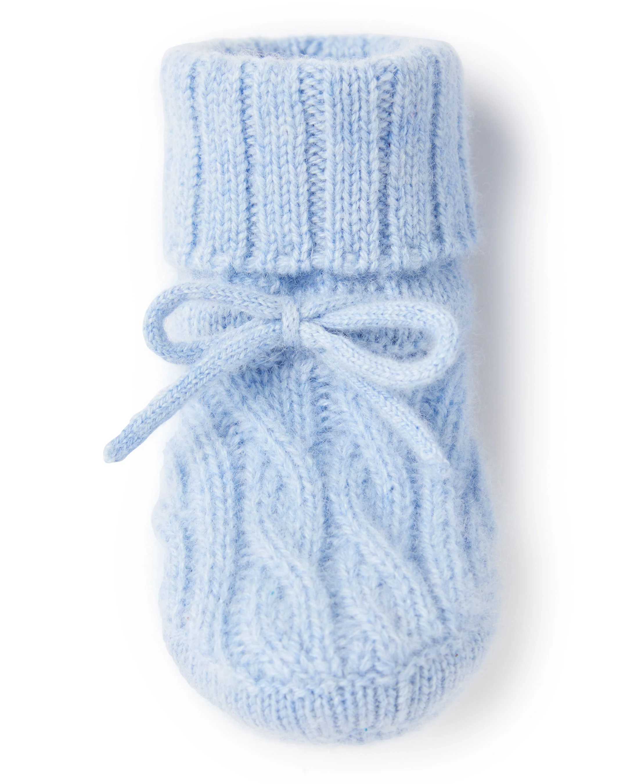 Cable Cashmere Booties Cornflower Blue - Image 2