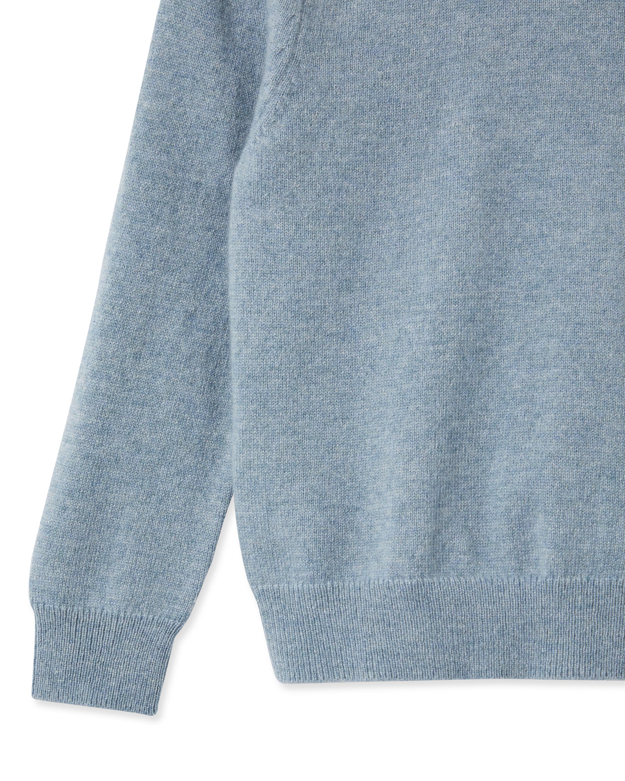 Girls Round Neck Cashmere Jumper Heather Blue - Image 4