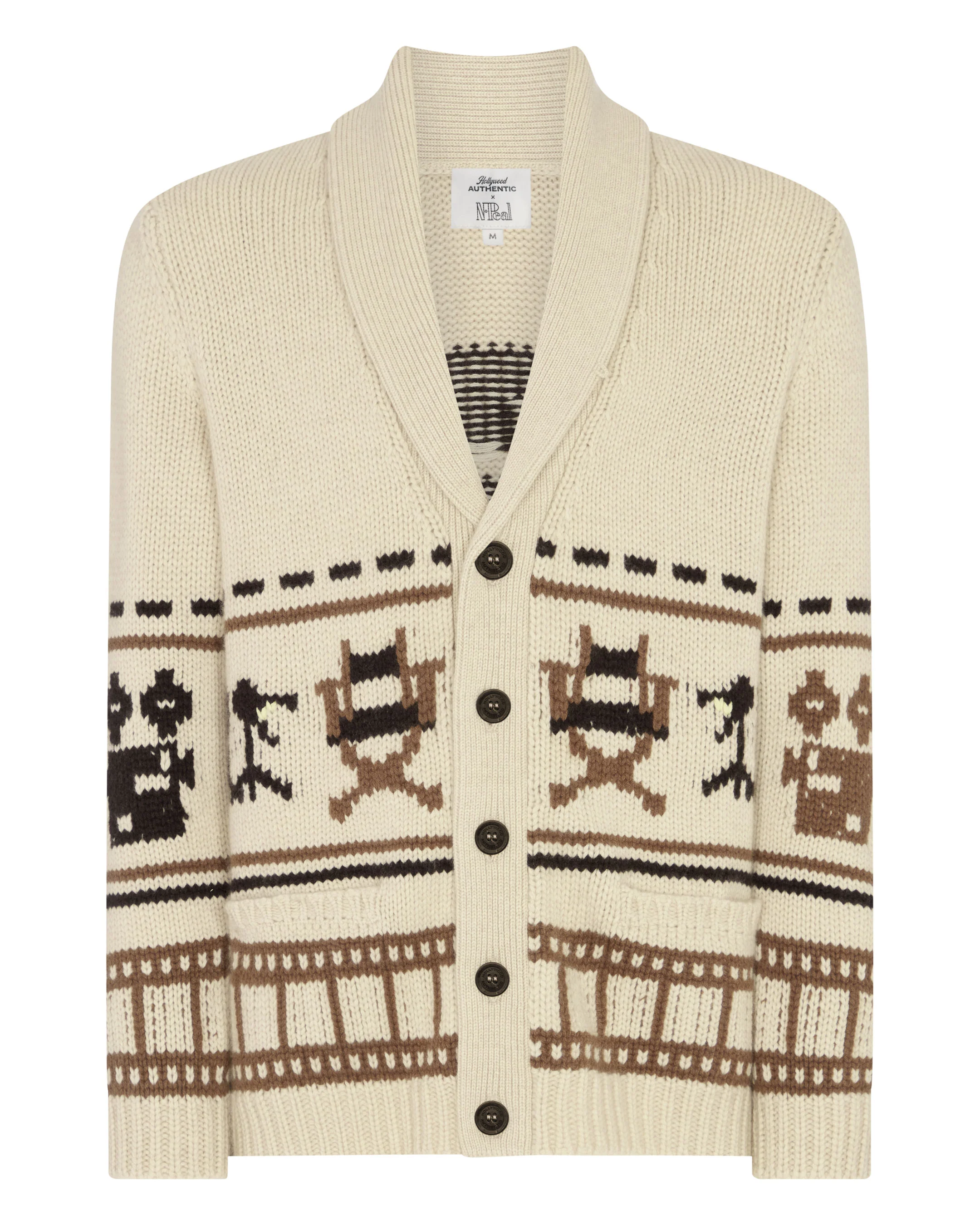 Hollywood Authentic The Hollywood Authentic Cardigan Beige Brown - Image 3