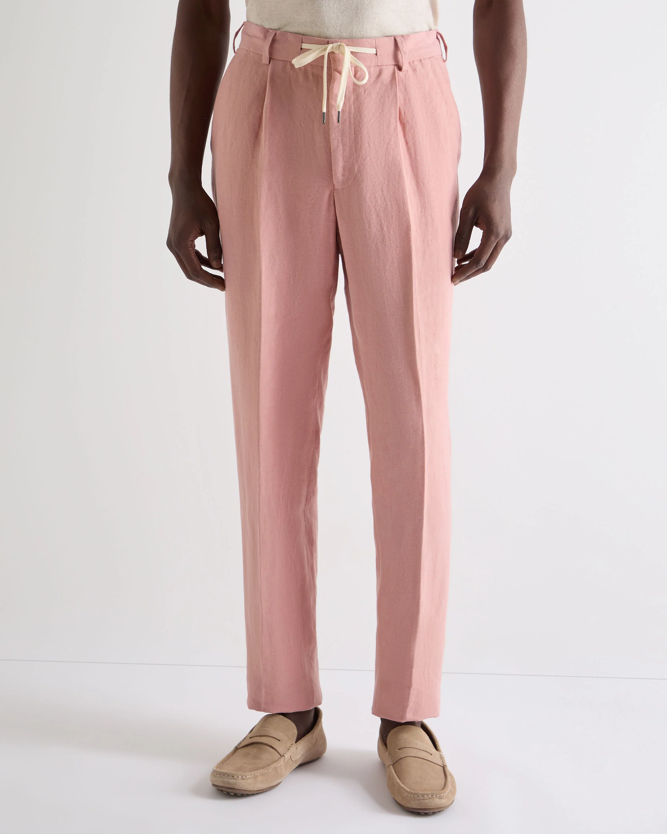 Men's Atrani Linen Trouser Pink