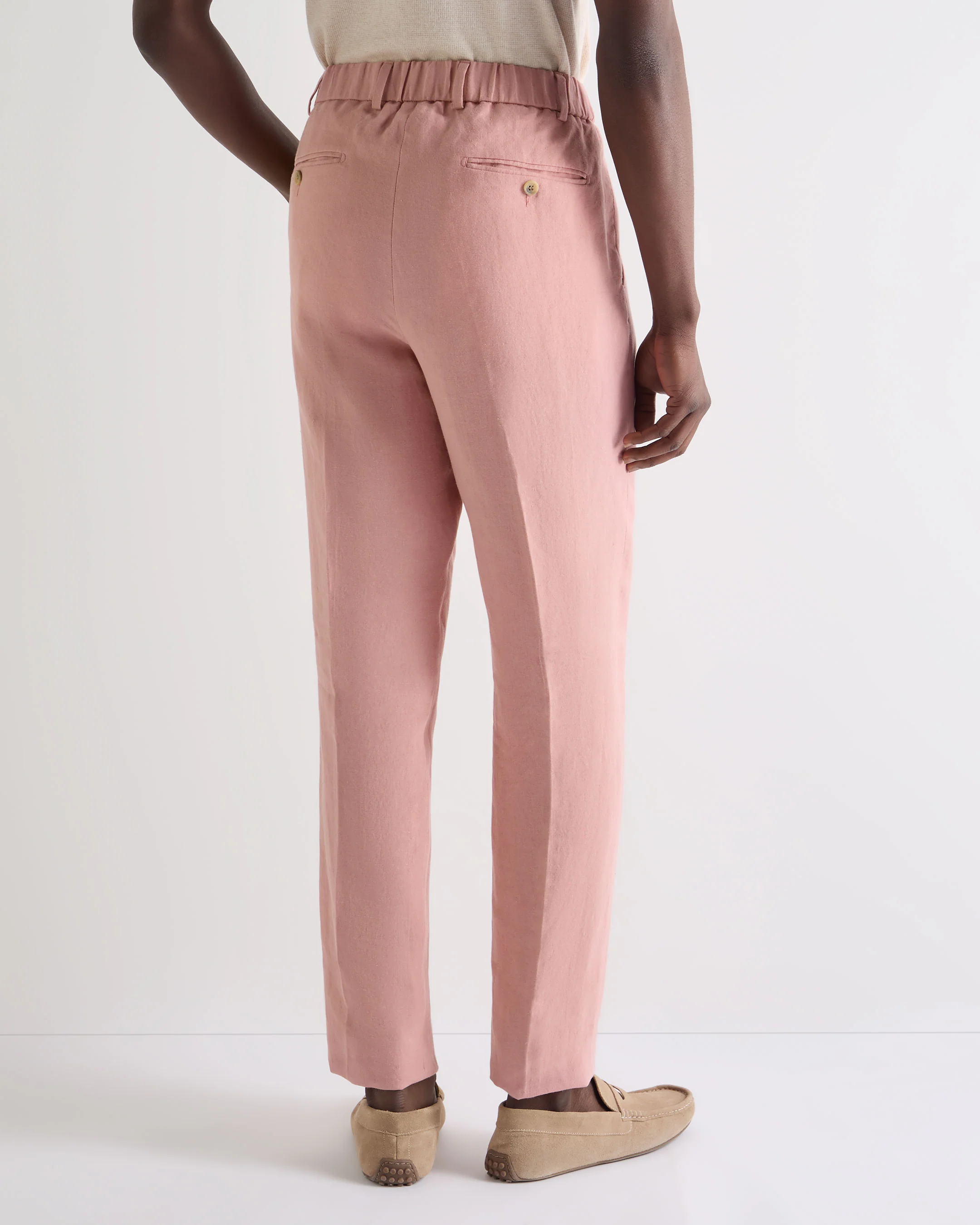 Men's Atrani Linen Trouser Pink - Image 4
