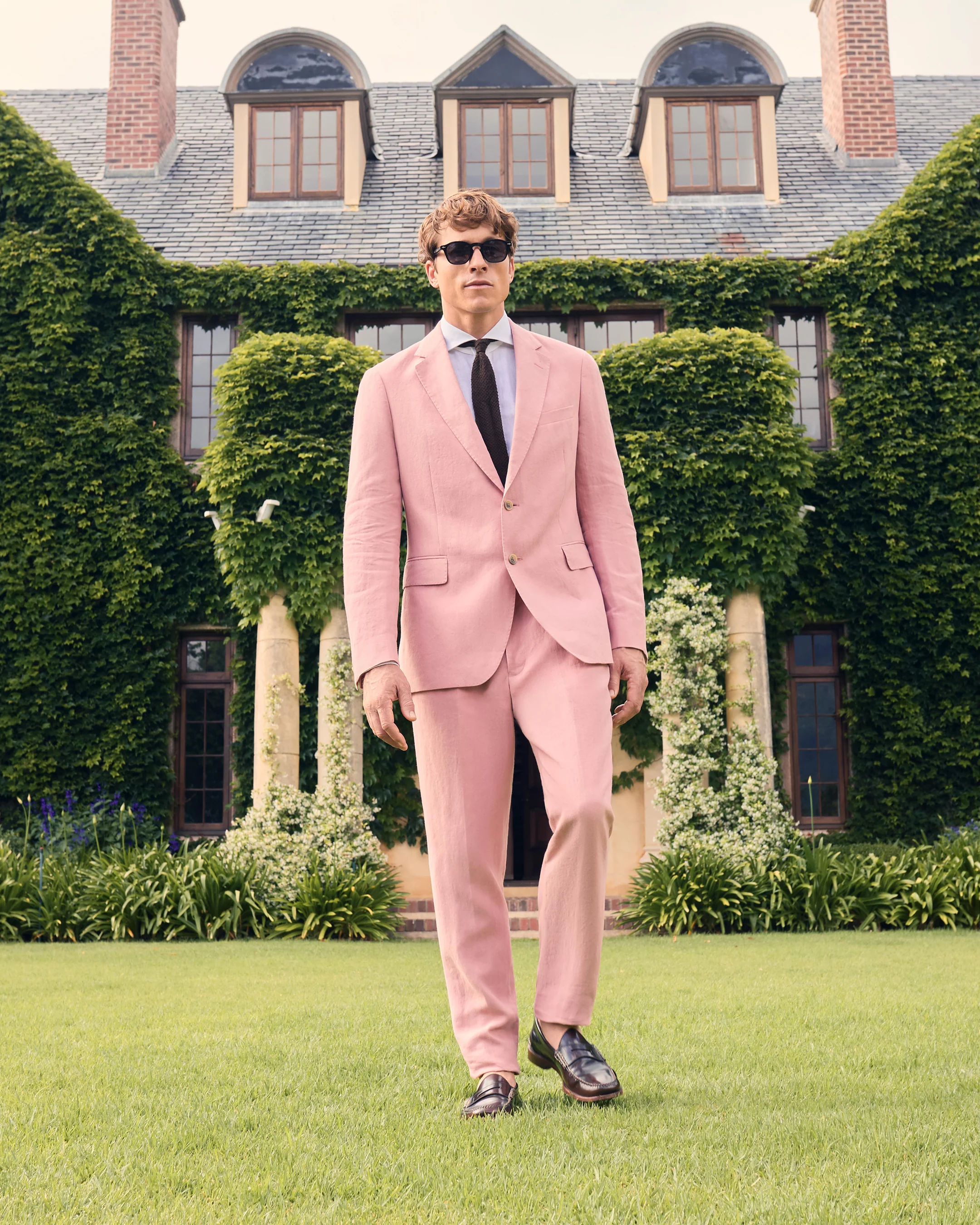 Men's Atrani Linen Trouser Pink - Image 8