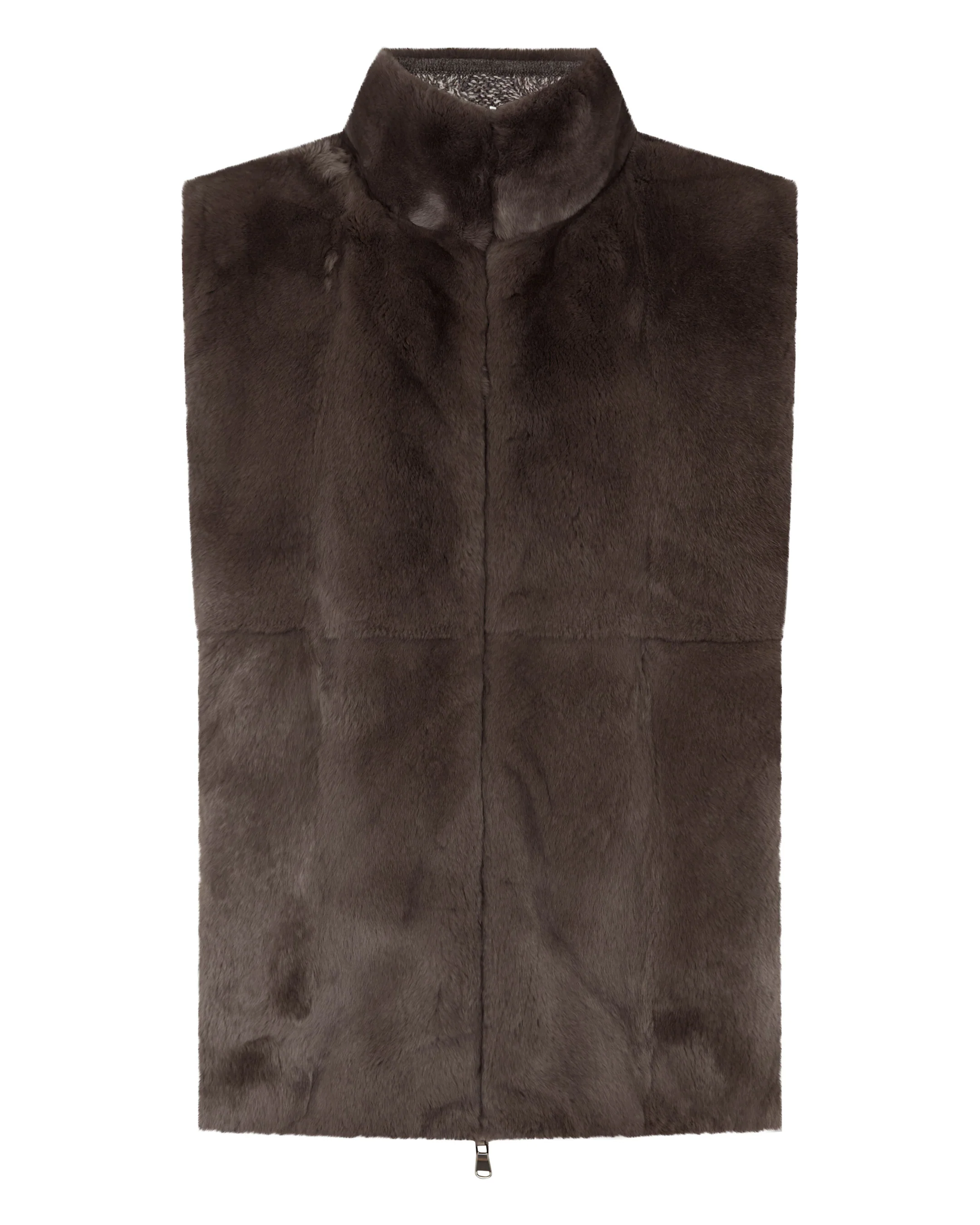 Men's Dolomiti Cable Fur Gilet Soft Truffle Brown Marl - Image 6