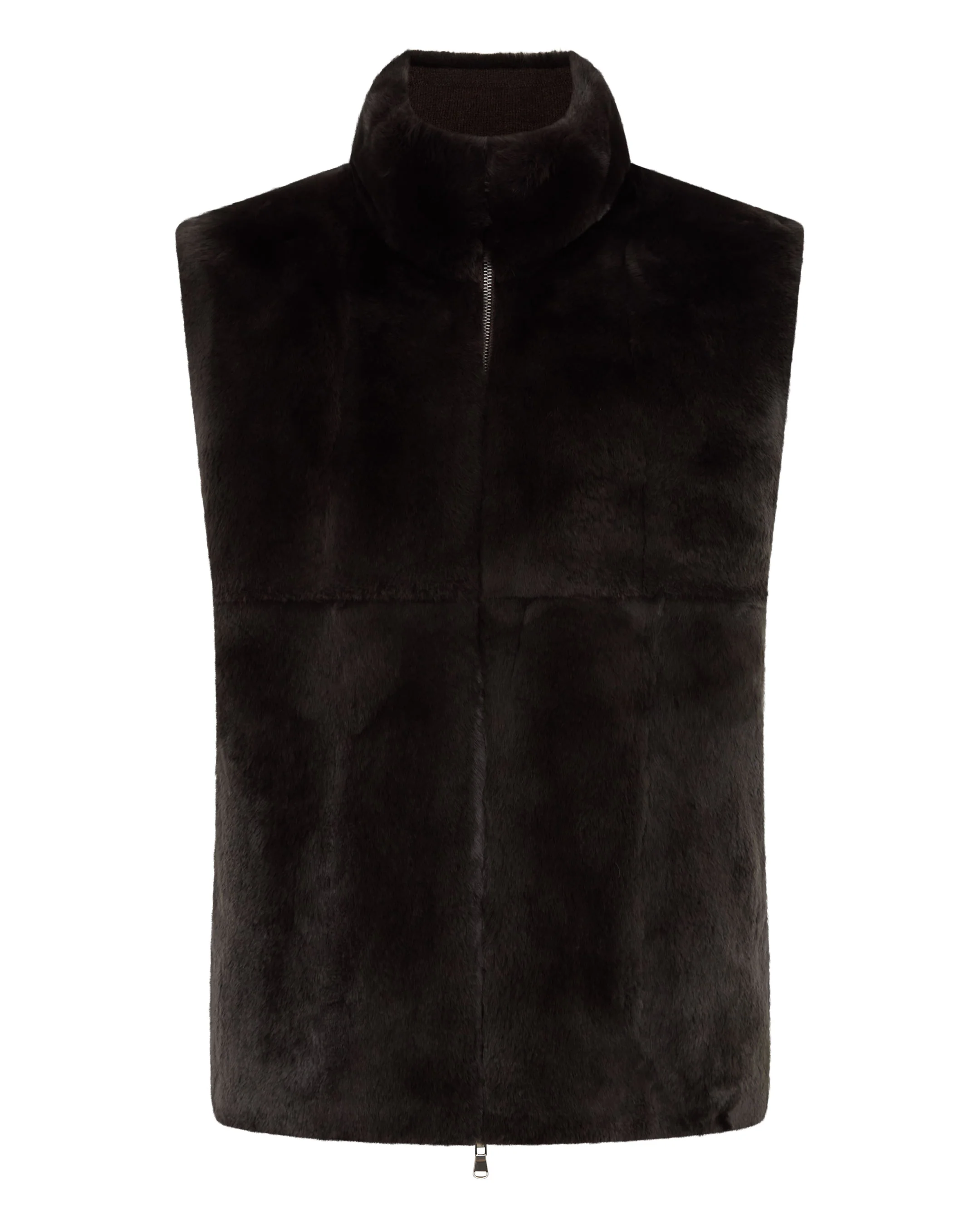 Men's Vermont Fur Lined Gilet Chocolate Brown - Image 6