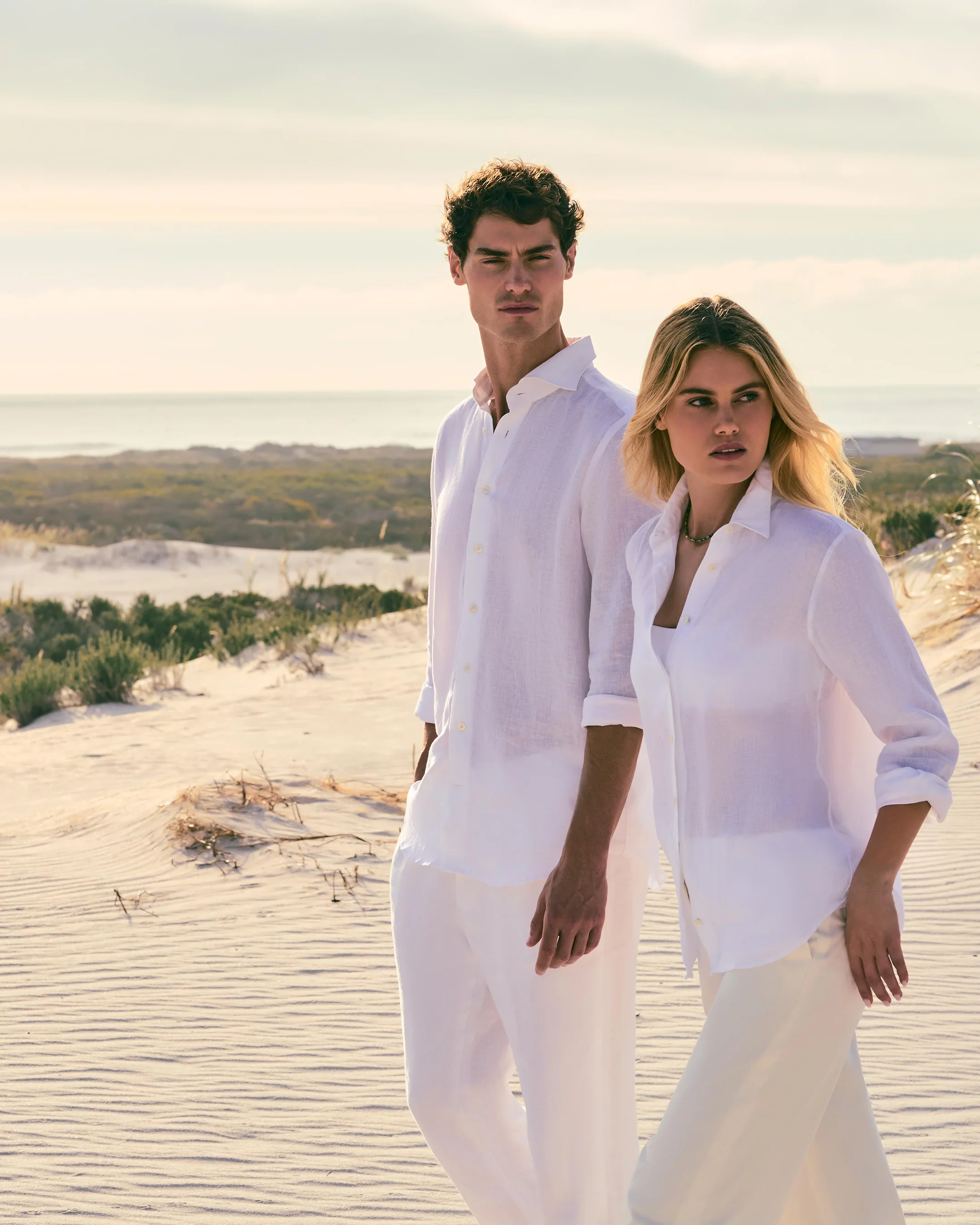 Men's Cannes Linen Shirt White - Image 7