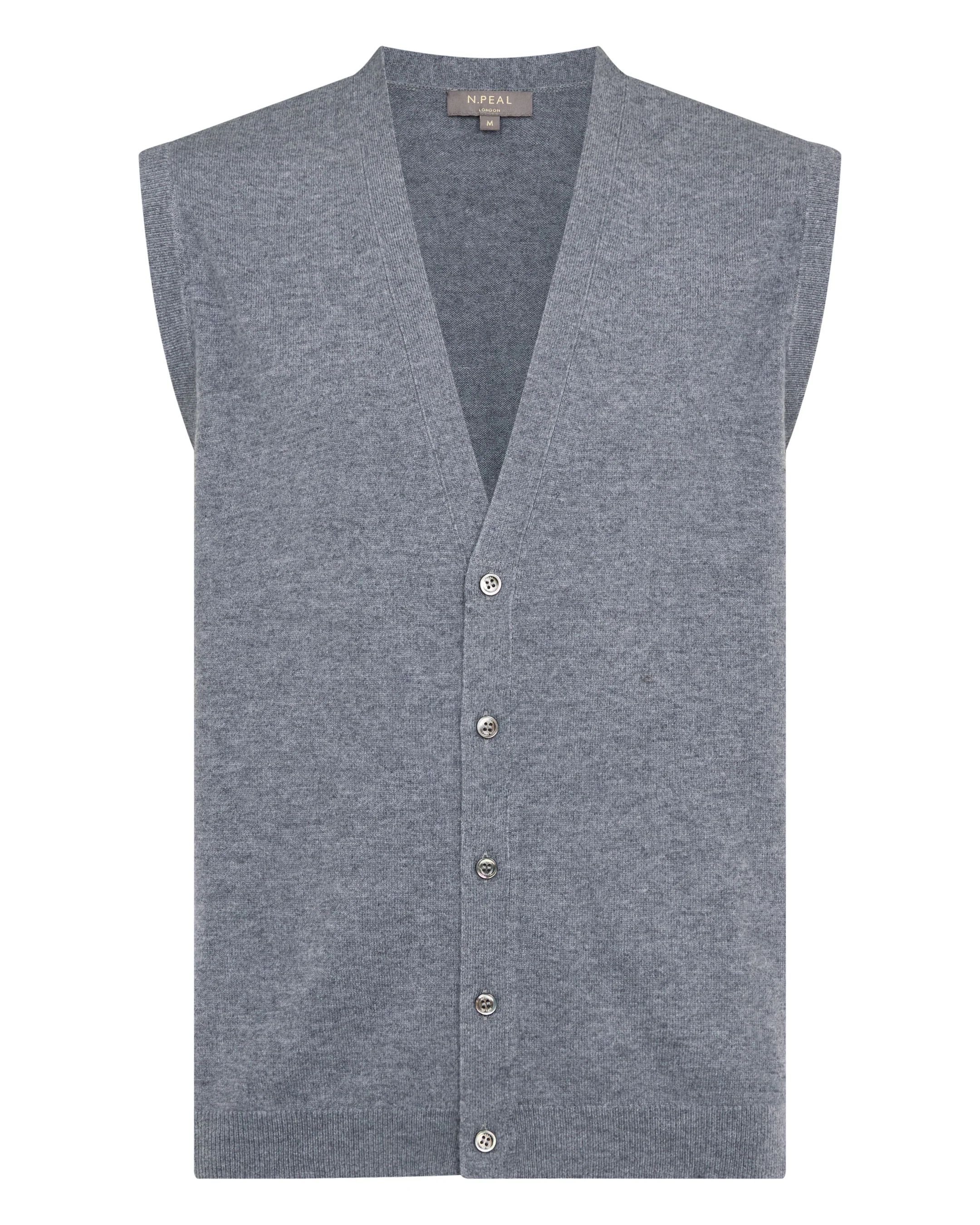 Men's Sleeveless Cashmere Tank Top Ash Grey - Image 2