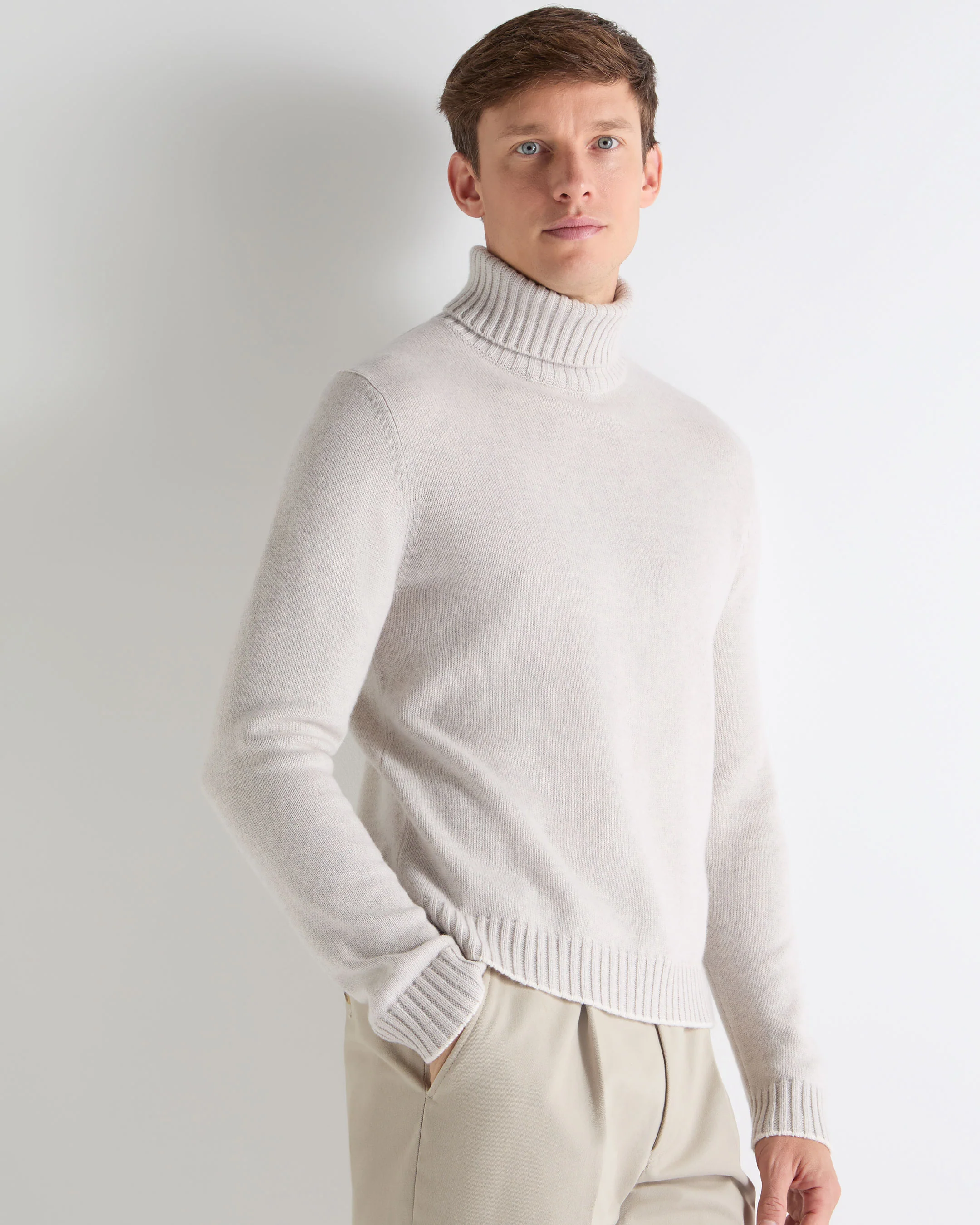 TUCCI CHUNKY ROLL NECK Pebble Grey - Image 3