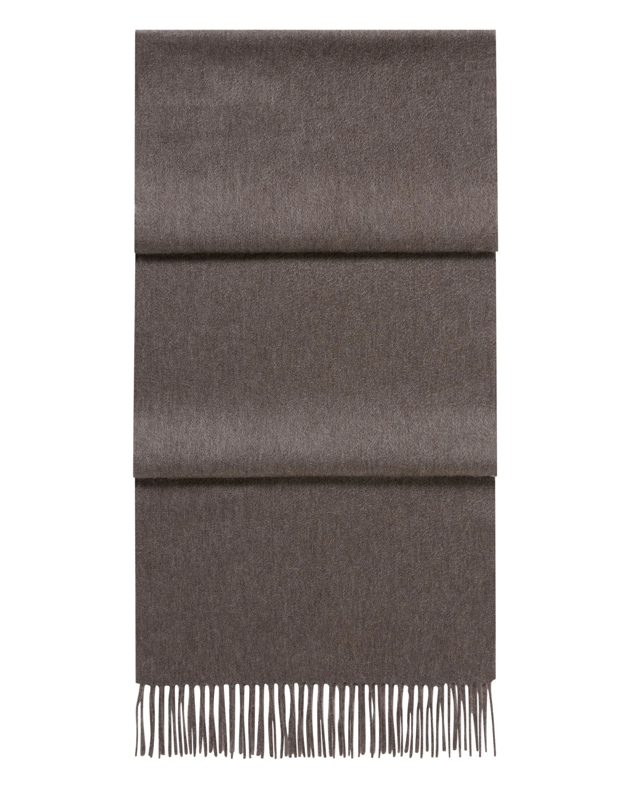 Unisex Large Woven Cashmere Scarf Otter Brown