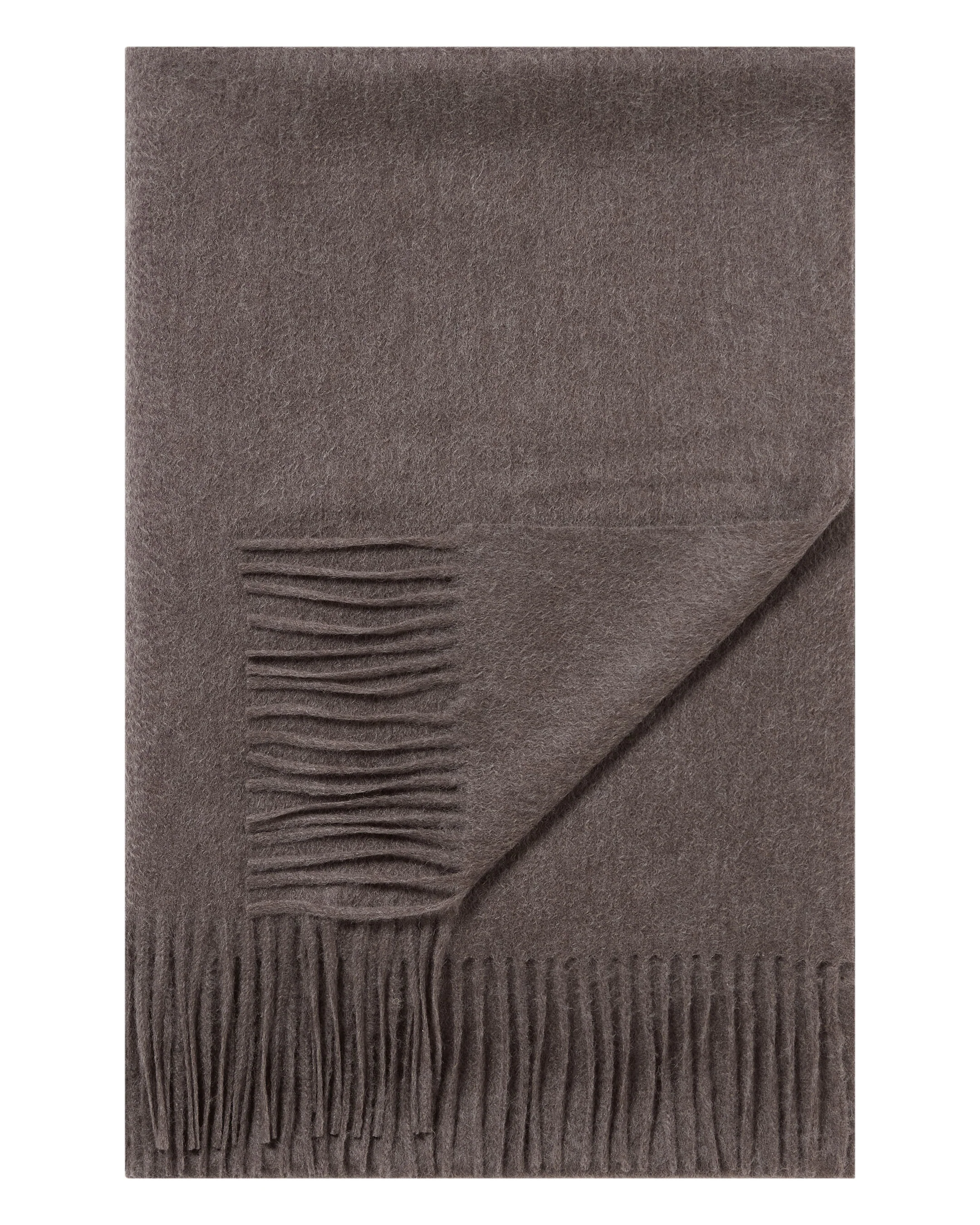 Unisex Woven Cashmere Blanket Otter Brown