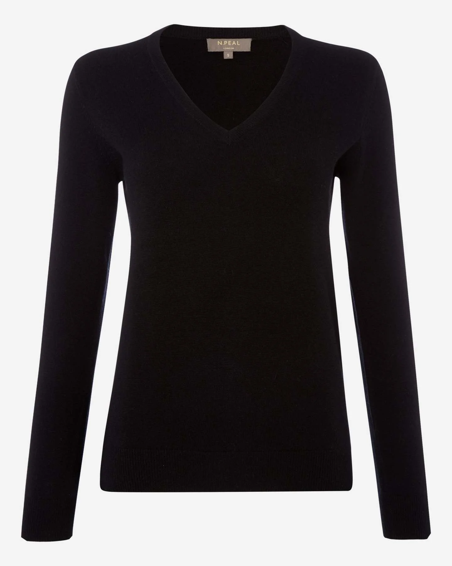 Women's Phoebe V Neck Cashmere Jumper Black - Image 2