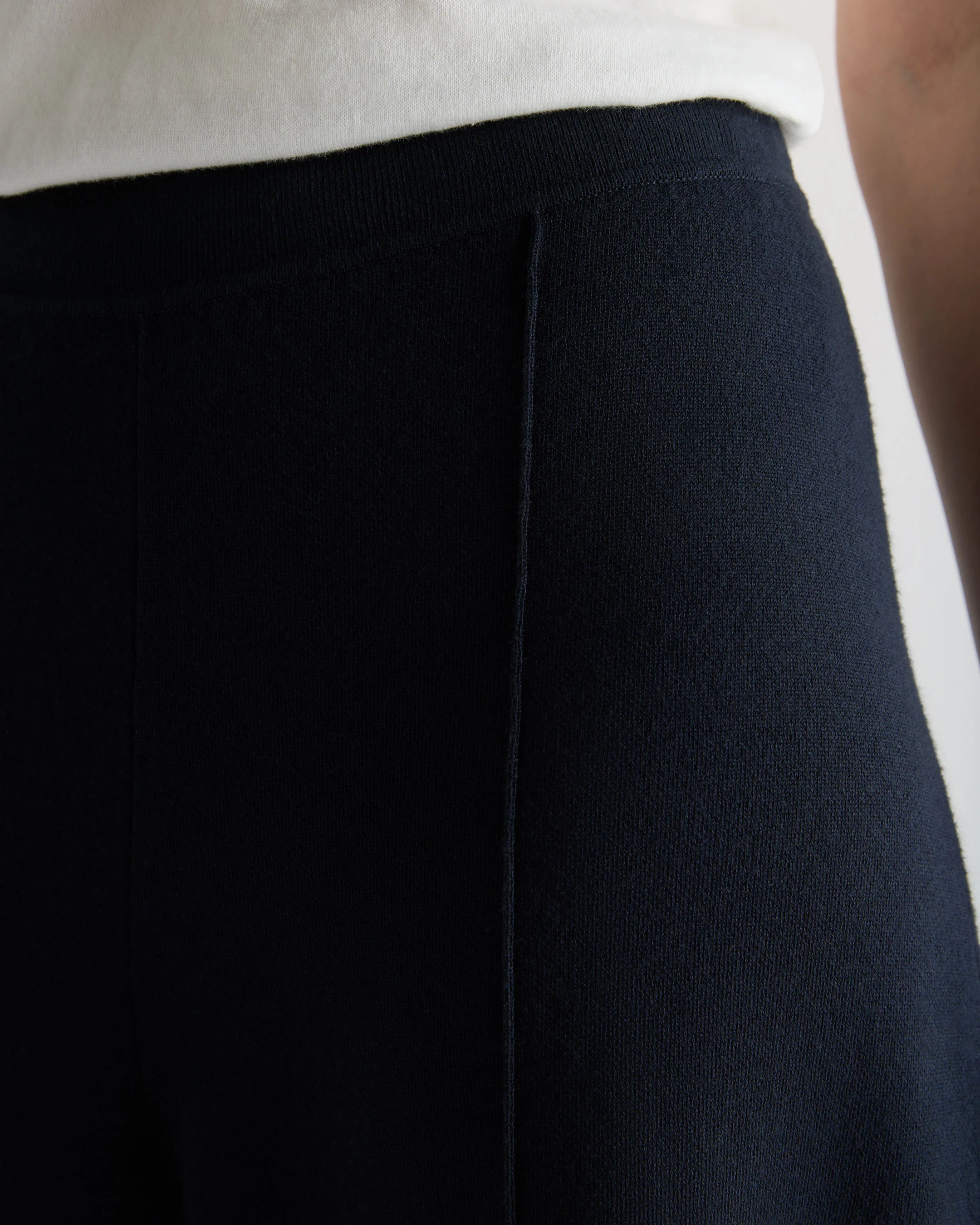 Women's Barrel Leg Cotton Blend Trouser Navy Blue - Image 5