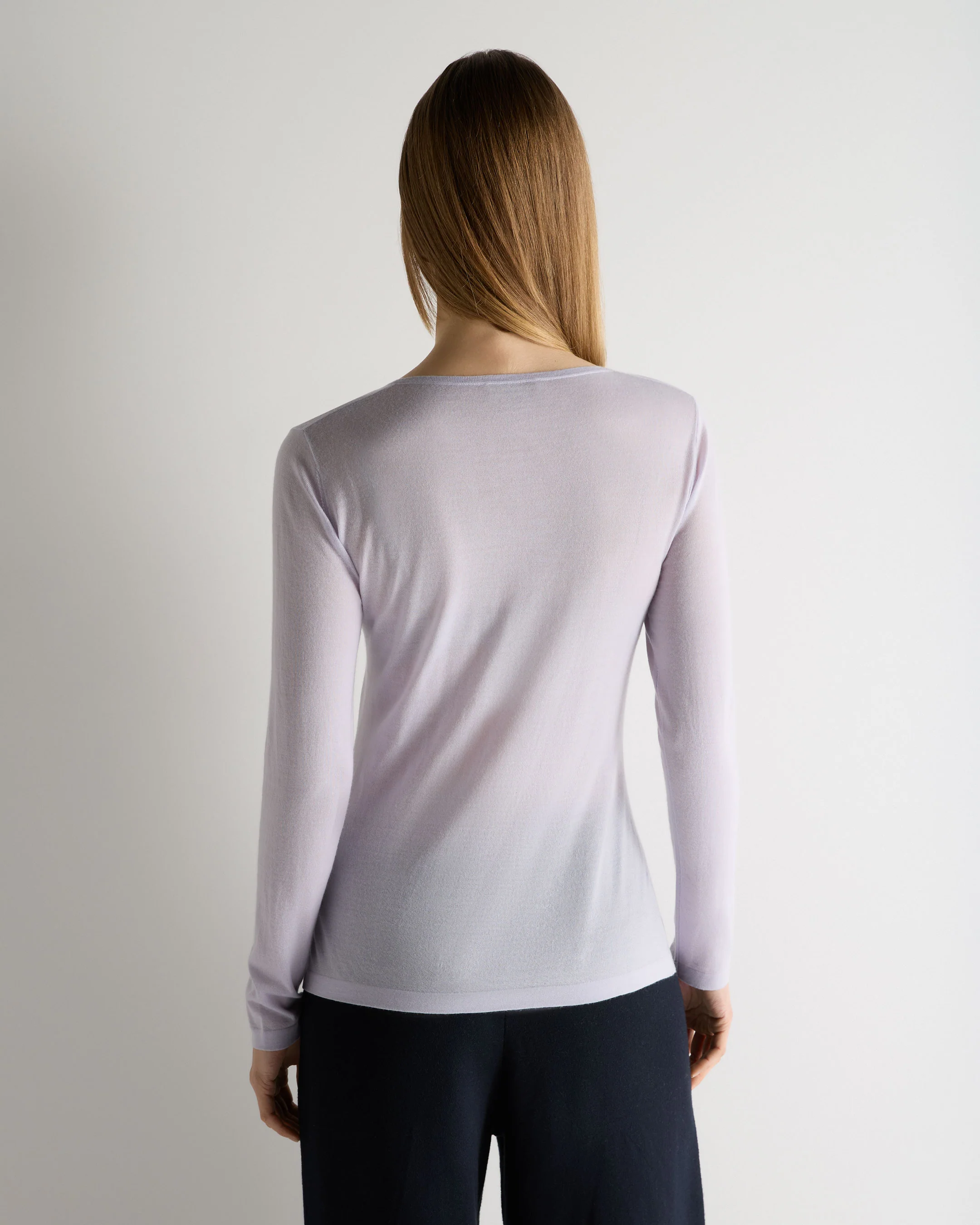 Women's Imogen Superfine Cashmere V Neck Jumper Lavender Purple - Image 4