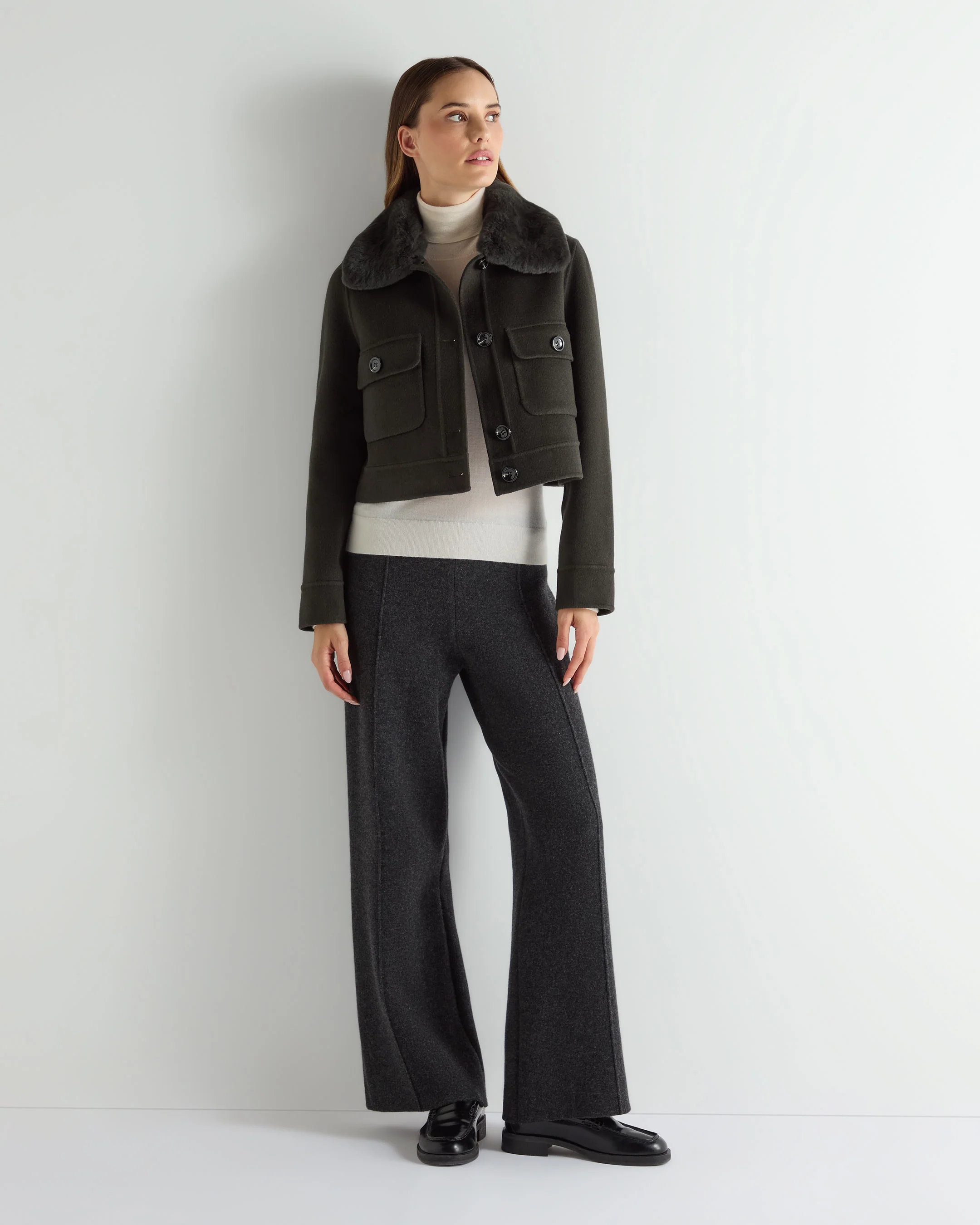 Women's Rosie Rex Collared Jacket Green - Image 3